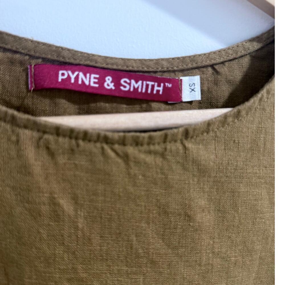PYNE & SMITH No 15 european flax linen sustainable eco conscious midi dress - Picture 5 of 7